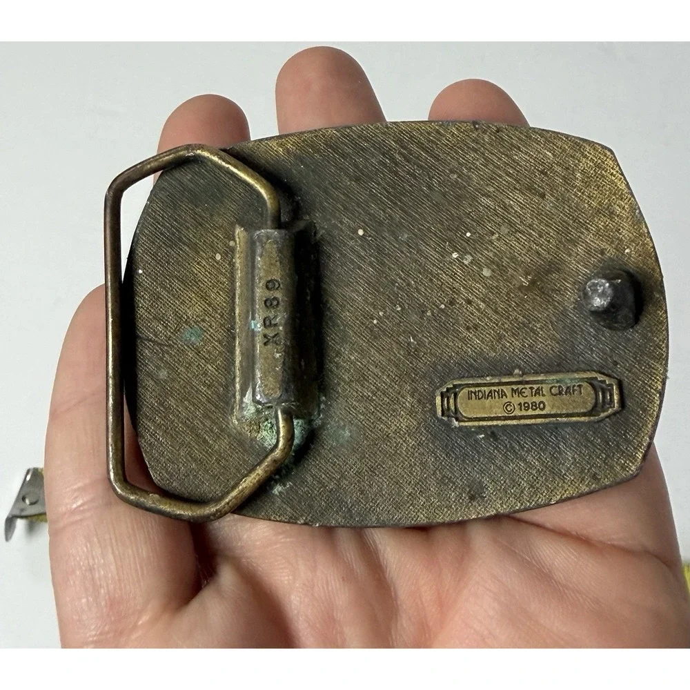 United States Navy Indiana Metal Craft Vintage 1980 Belt Buckle‎